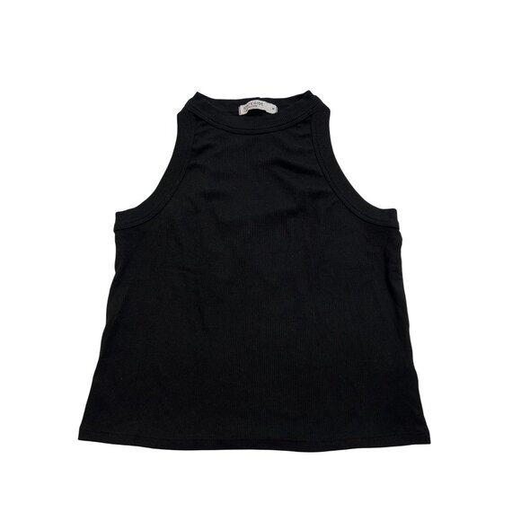 Stateside 2x1 Rib High Neck Tank Top in Black - Picture 1 of 4